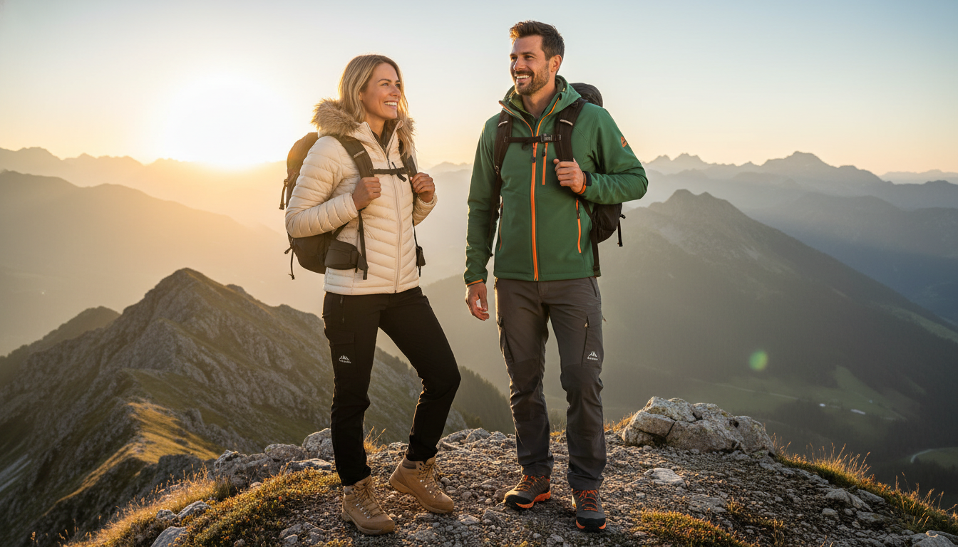 Stylish branded outdoor clothing
